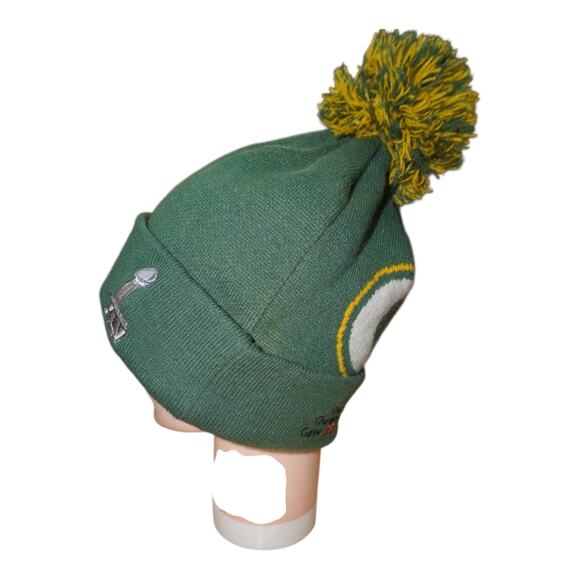 Green Bay Packers Super Bowl XXXI XXXII Knit Beanie Pom Pom NFL Hat OSFM - Picture 8 of 10